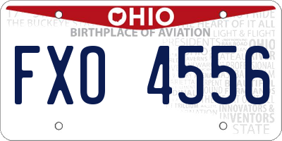 OH license plate FXO4556