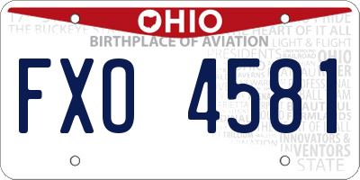 OH license plate FXO4581