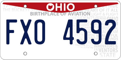 OH license plate FXO4592