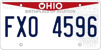 OH license plate FXO4596