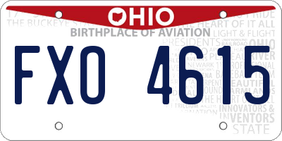 OH license plate FXO4615
