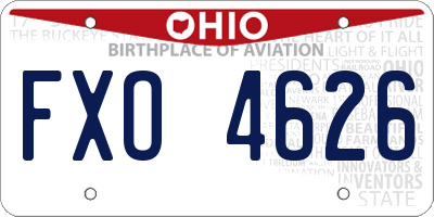 OH license plate FXO4626