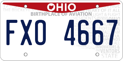 OH license plate FXO4667