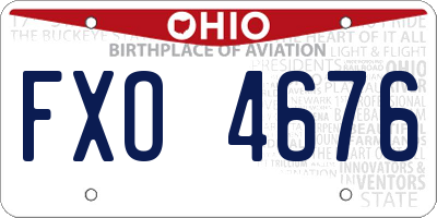 OH license plate FXO4676