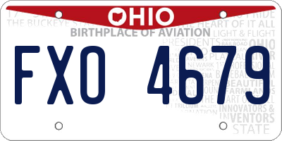 OH license plate FXO4679