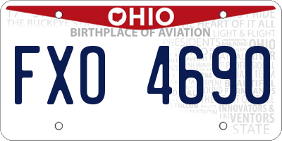 OH license plate FXO4690