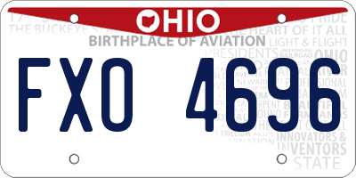OH license plate FXO4696