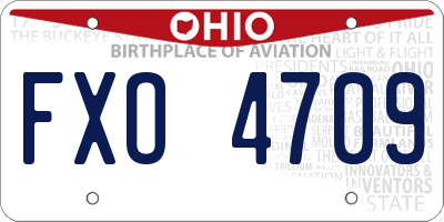 OH license plate FXO4709
