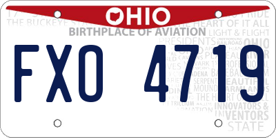 OH license plate FXO4719
