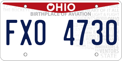 OH license plate FXO4730