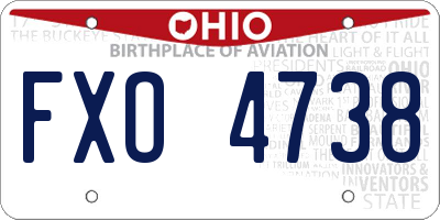 OH license plate FXO4738