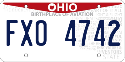 OH license plate FXO4742