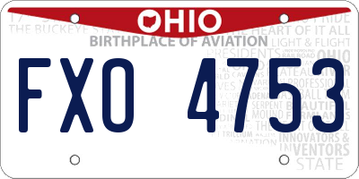 OH license plate FXO4753