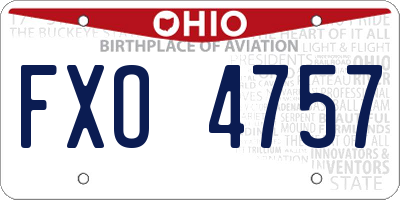 OH license plate FXO4757