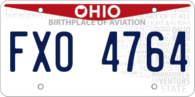 OH license plate FXO4764