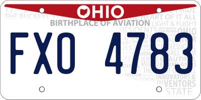 OH license plate FXO4783
