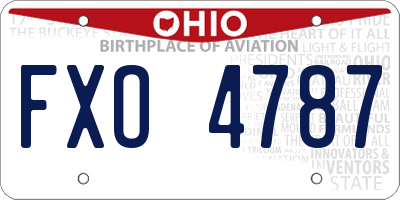 OH license plate FXO4787