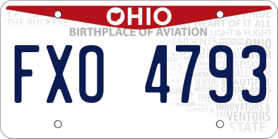 OH license plate FXO4793