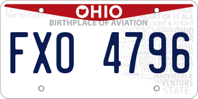 OH license plate FXO4796