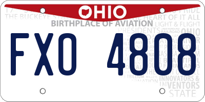 OH license plate FXO4808