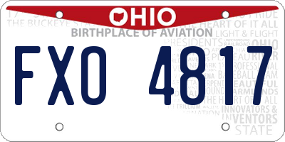 OH license plate FXO4817