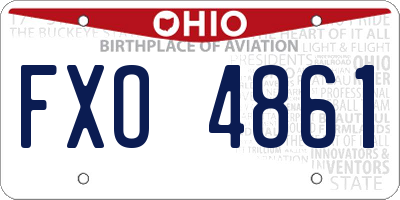 OH license plate FXO4861