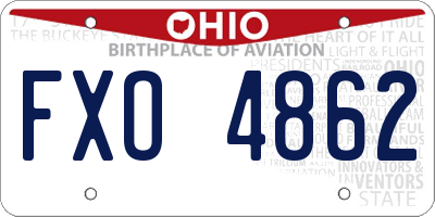 OH license plate FXO4862