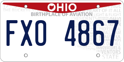 OH license plate FXO4867