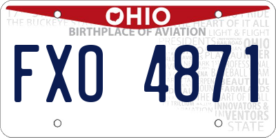 OH license plate FXO4871