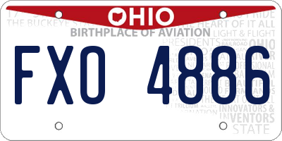 OH license plate FXO4886