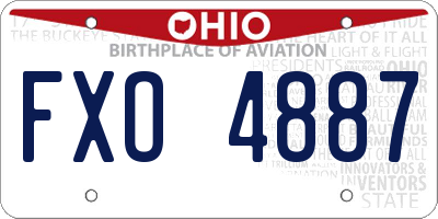 OH license plate FXO4887