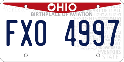 OH license plate FXO4997