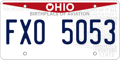 OH license plate FXO5053