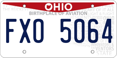 OH license plate FXO5064
