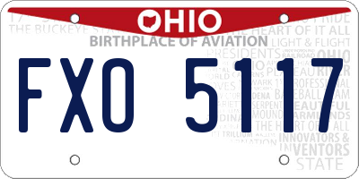 OH license plate FXO5117