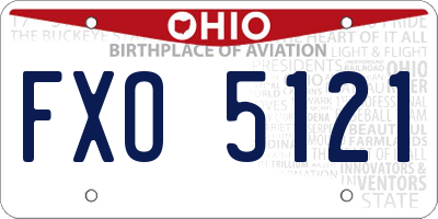 OH license plate FXO5121