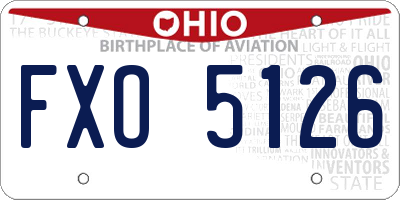OH license plate FXO5126