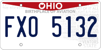 OH license plate FXO5132