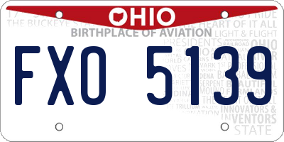 OH license plate FXO5139