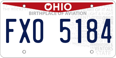 OH license plate FXO5184