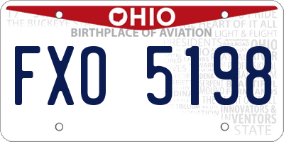OH license plate FXO5198