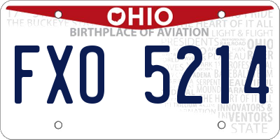 OH license plate FXO5214