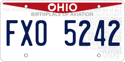 OH license plate FXO5242
