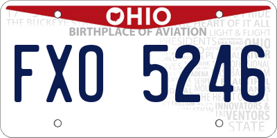 OH license plate FXO5246