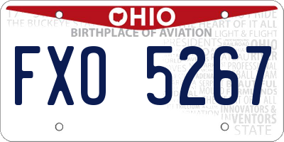 OH license plate FXO5267