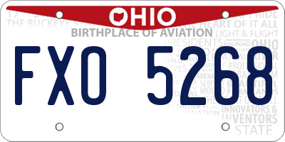 OH license plate FXO5268