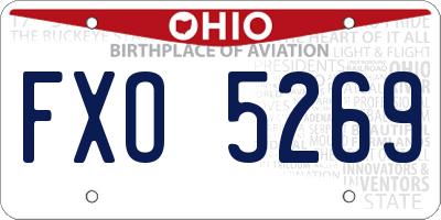 OH license plate FXO5269