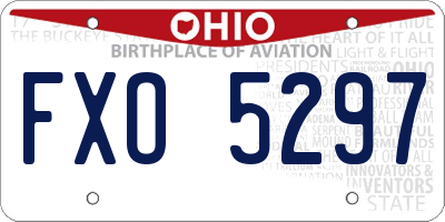 OH license plate FXO5297
