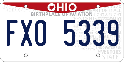 OH license plate FXO5339