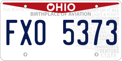 OH license plate FXO5373